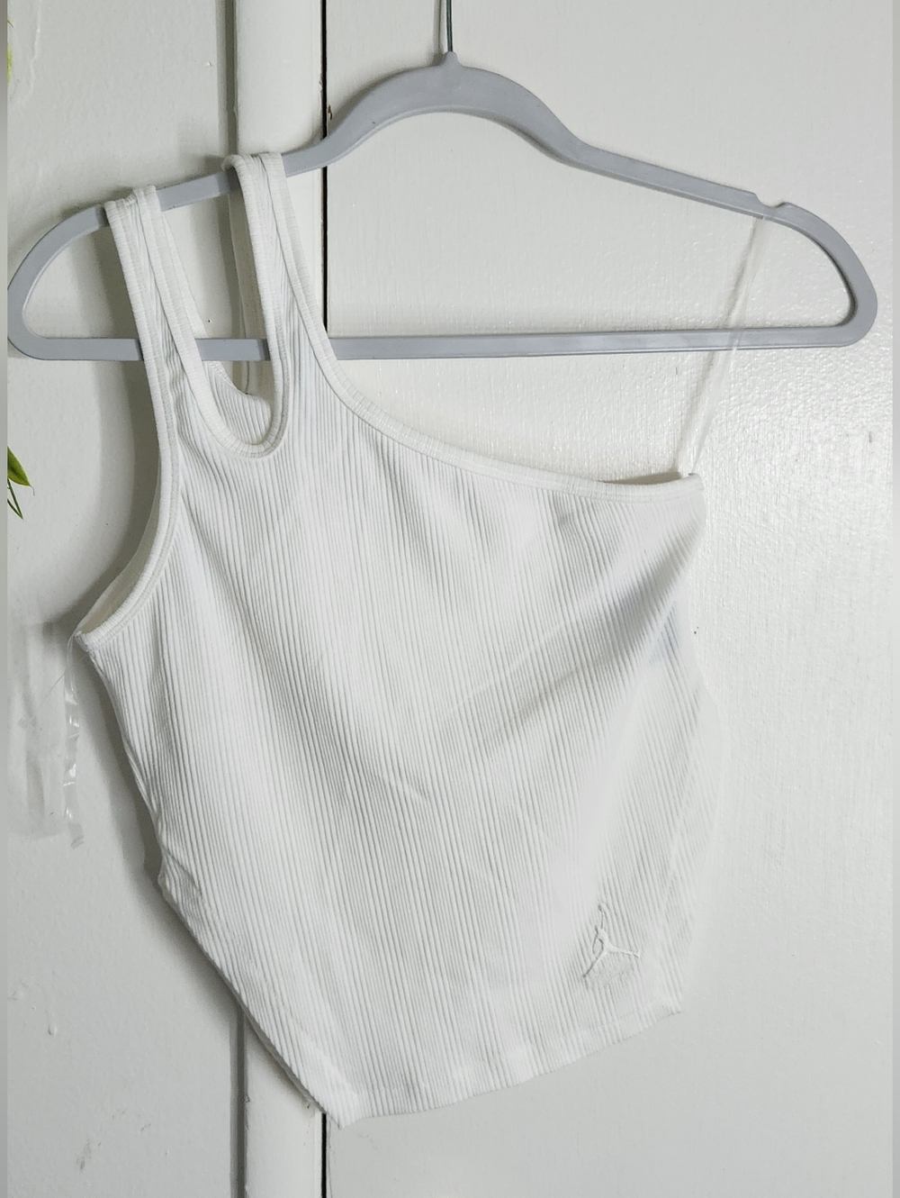 🤍 JORDAN ONE SHOULDER RIBBED CROP TOP 🤍